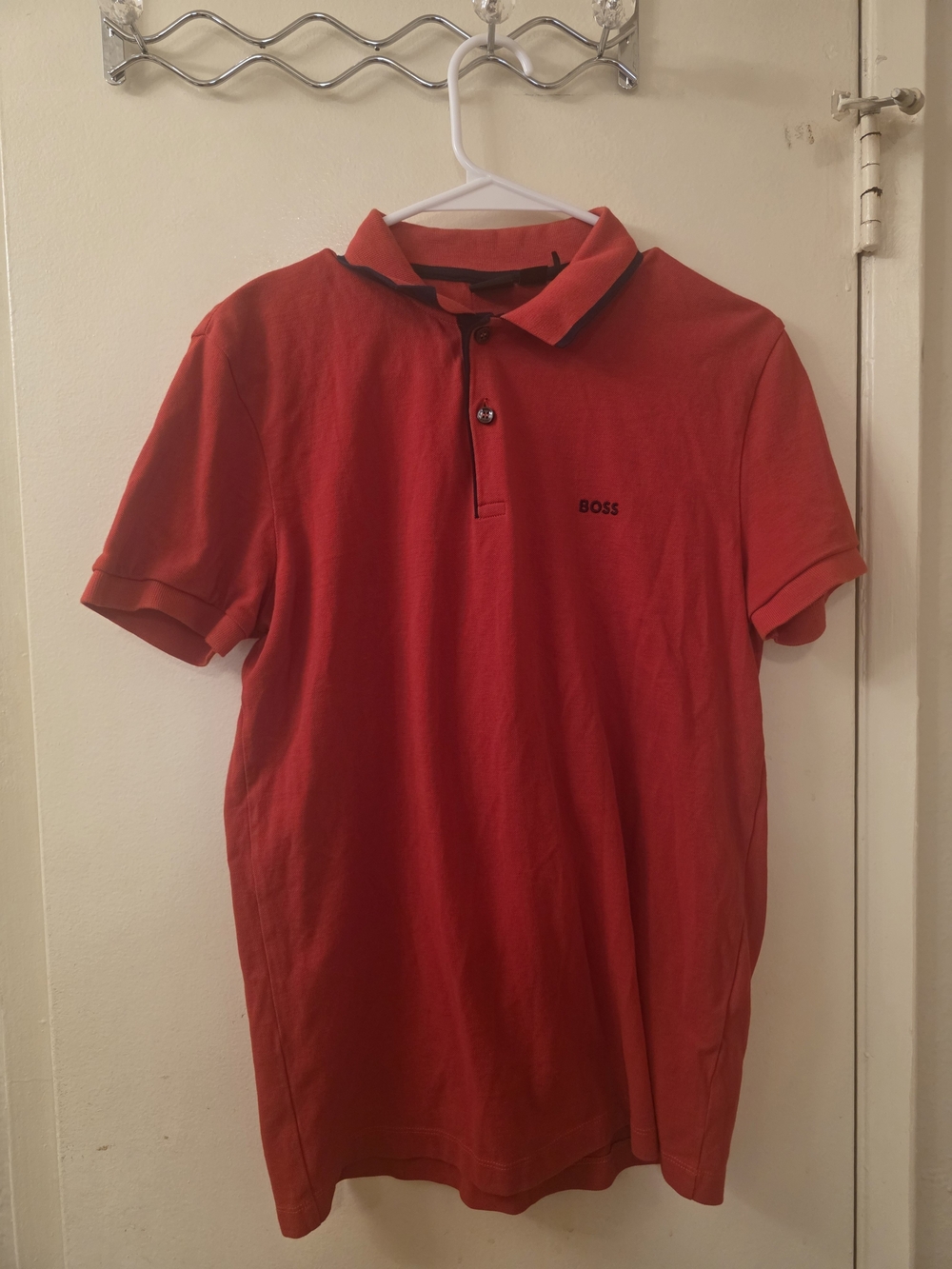 Hugo Boss Red Men's Polo with Subtle Logo
